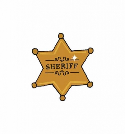 Chapa de Sheriff - Tatuaje temporal