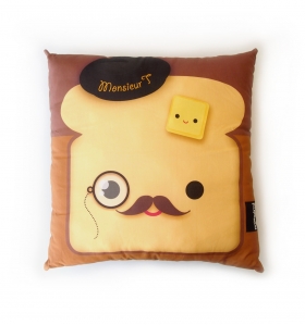 Cojín kawaii tostada