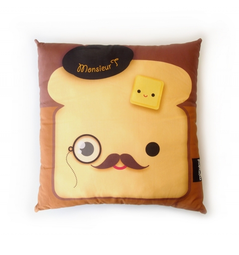 Cojín kawaii tostada