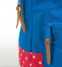 Mochila Herschel azul y roja lunares