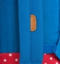Mochila Herschel azul y roja lunares