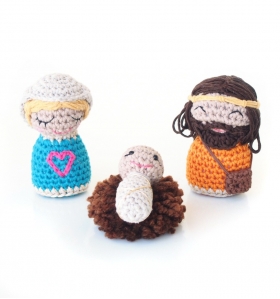 Belén de amigurumi hecho a mano