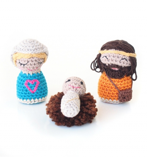 Belén de amigurumi hecho a mano
