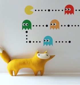 Vinilo decorativo Pacman comecocos