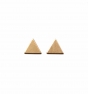 Pendientes triangulares dorados