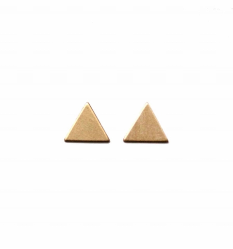 Pendientes triangulares dorados